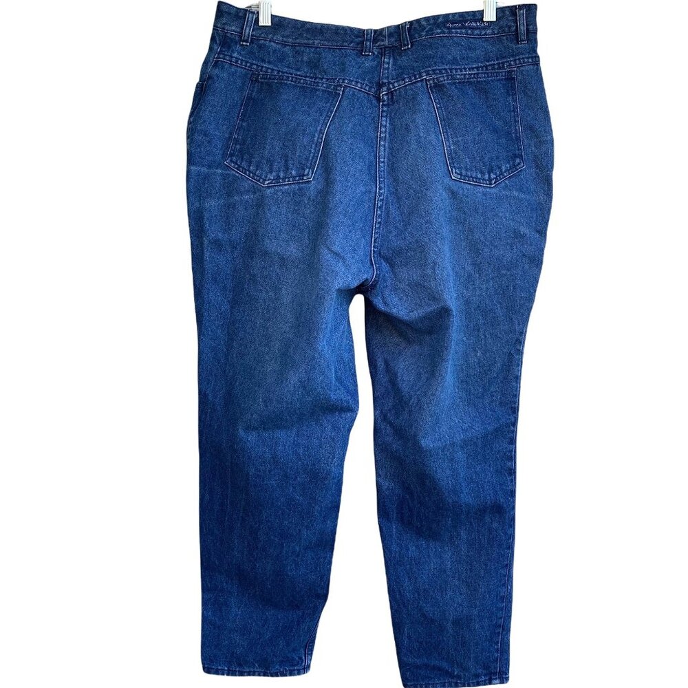 GLORIA VANDERBILT Mom Jeans Size 38 High Waist 38"W 28”I Medium Wash Vtg 80s 90s - Picture 2 of 12